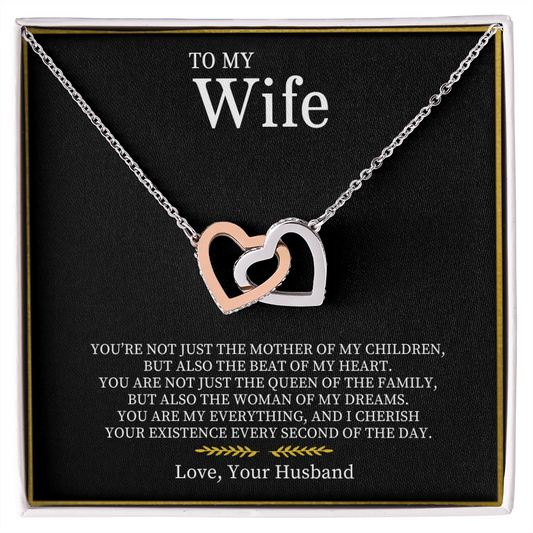 To My Wife | Interlocking Hearts necklace